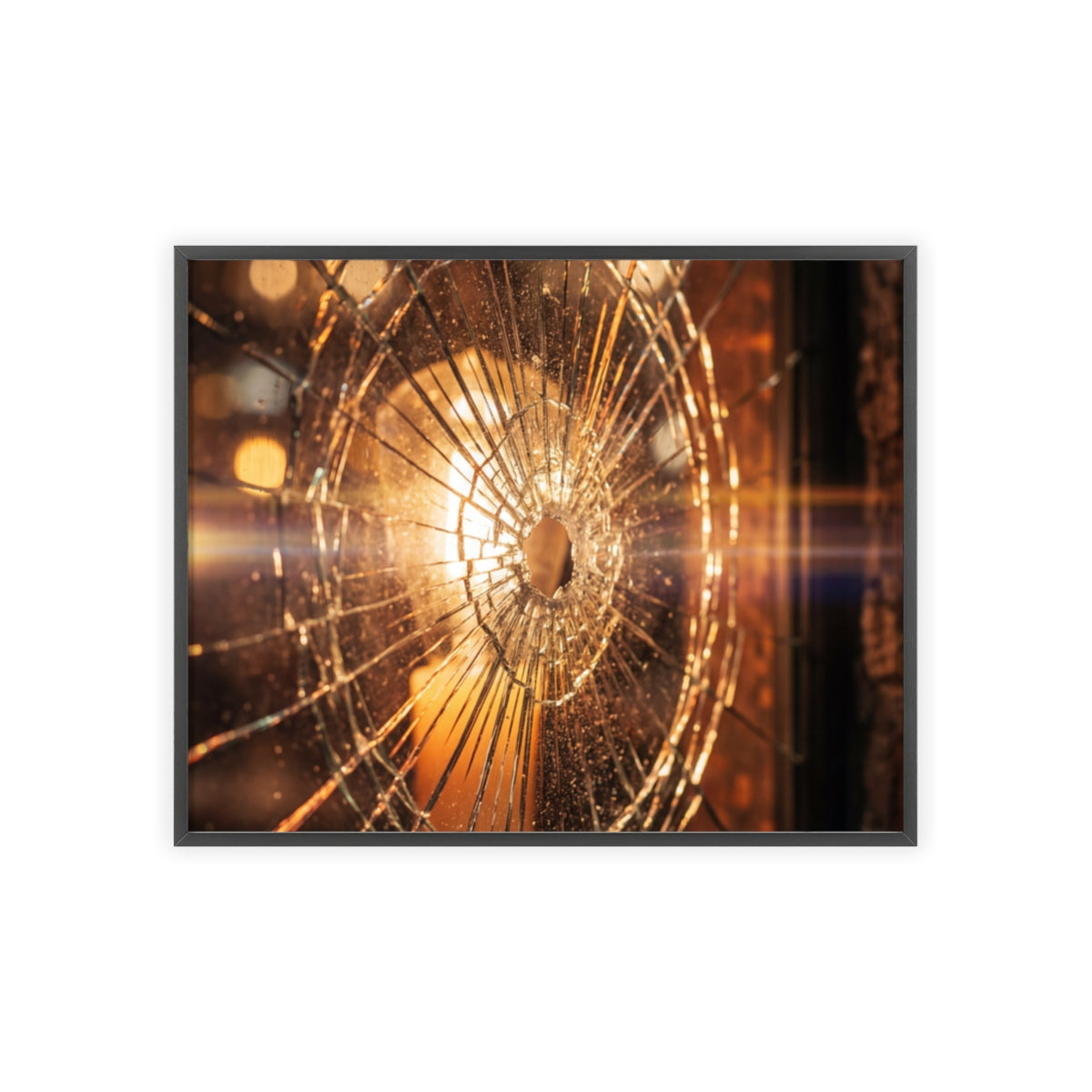 Wood Framed Poster - Cinematic Fracture