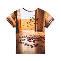 Kids Sports Jersey with Golden Rose Petals