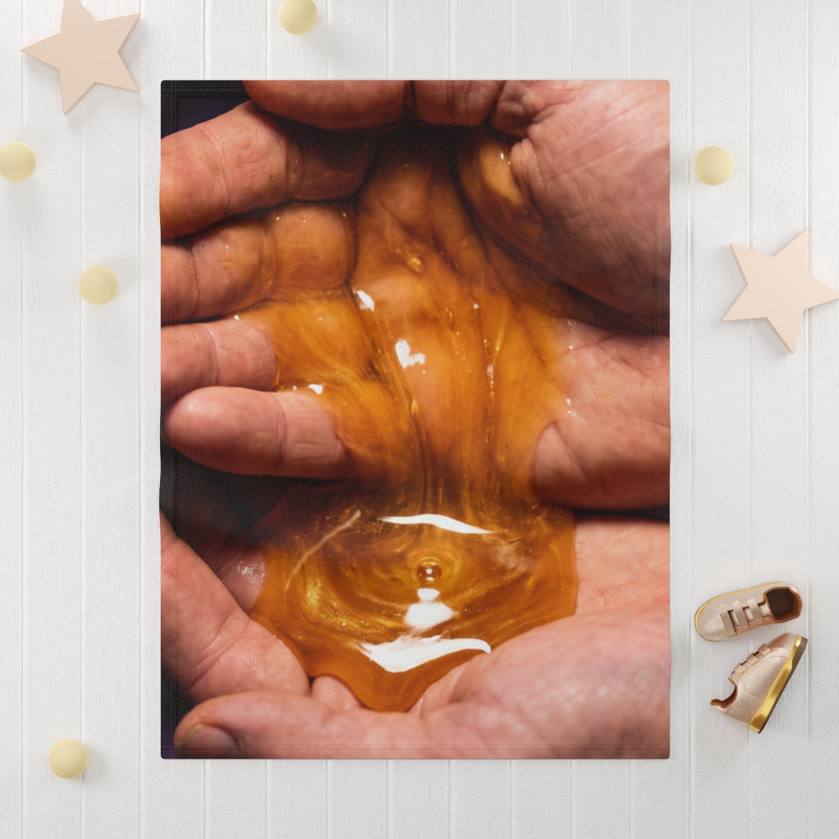 Golden Amber Nectar Soft Fleece Baby Blanket