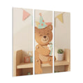 Acrylic Prints Triptych - Joyful Teddy Bear — Portrait |...