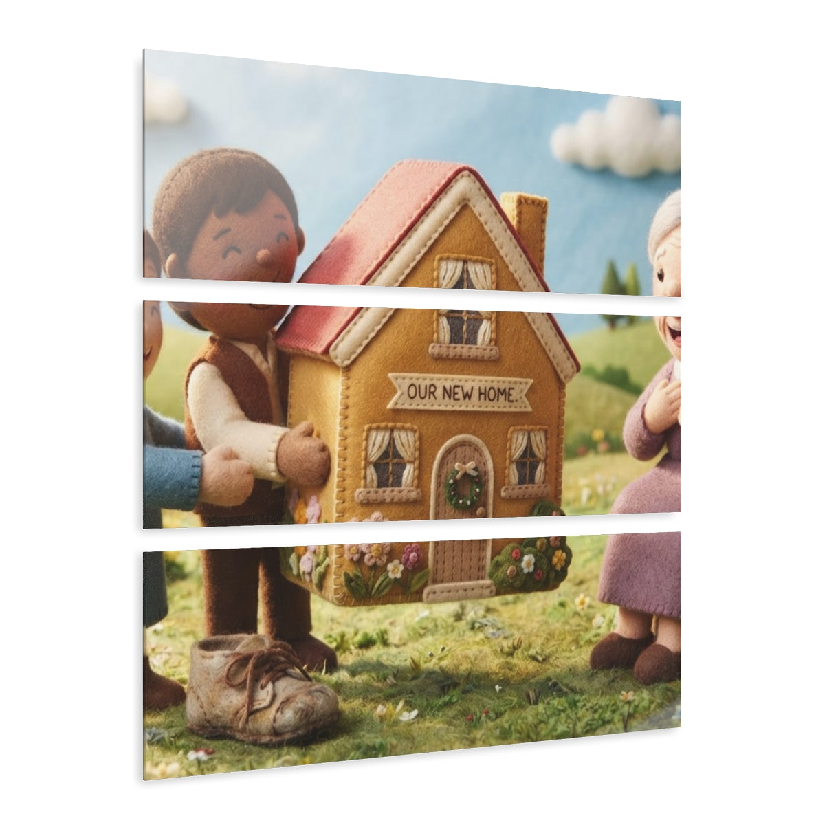 Acrylic Prints - Our Cozy Home Triptych — Landscape |...