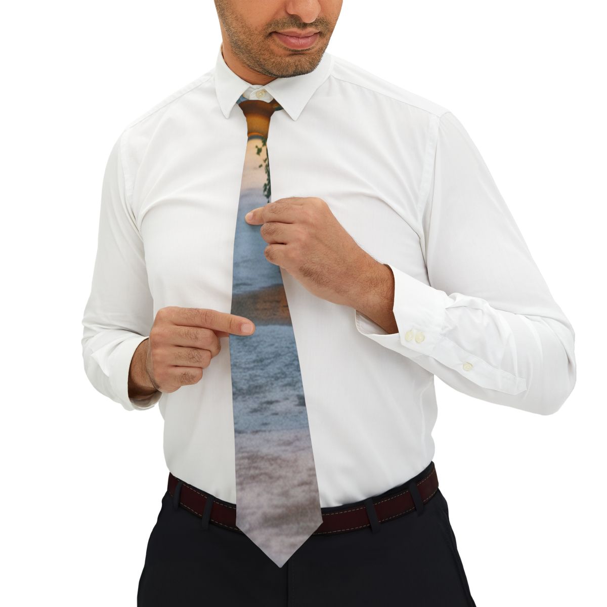 Necktie - Twilight Promenade City Tie | Echovira Gallery