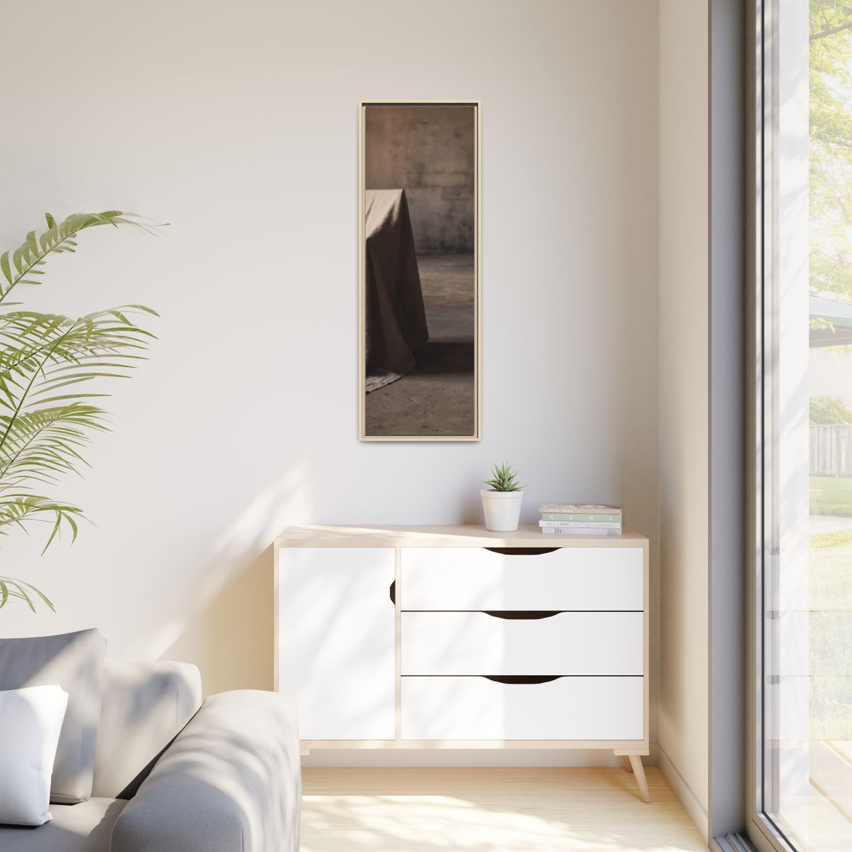 Matte Canvas, Framed - Draped Silence Still Life Art... |...