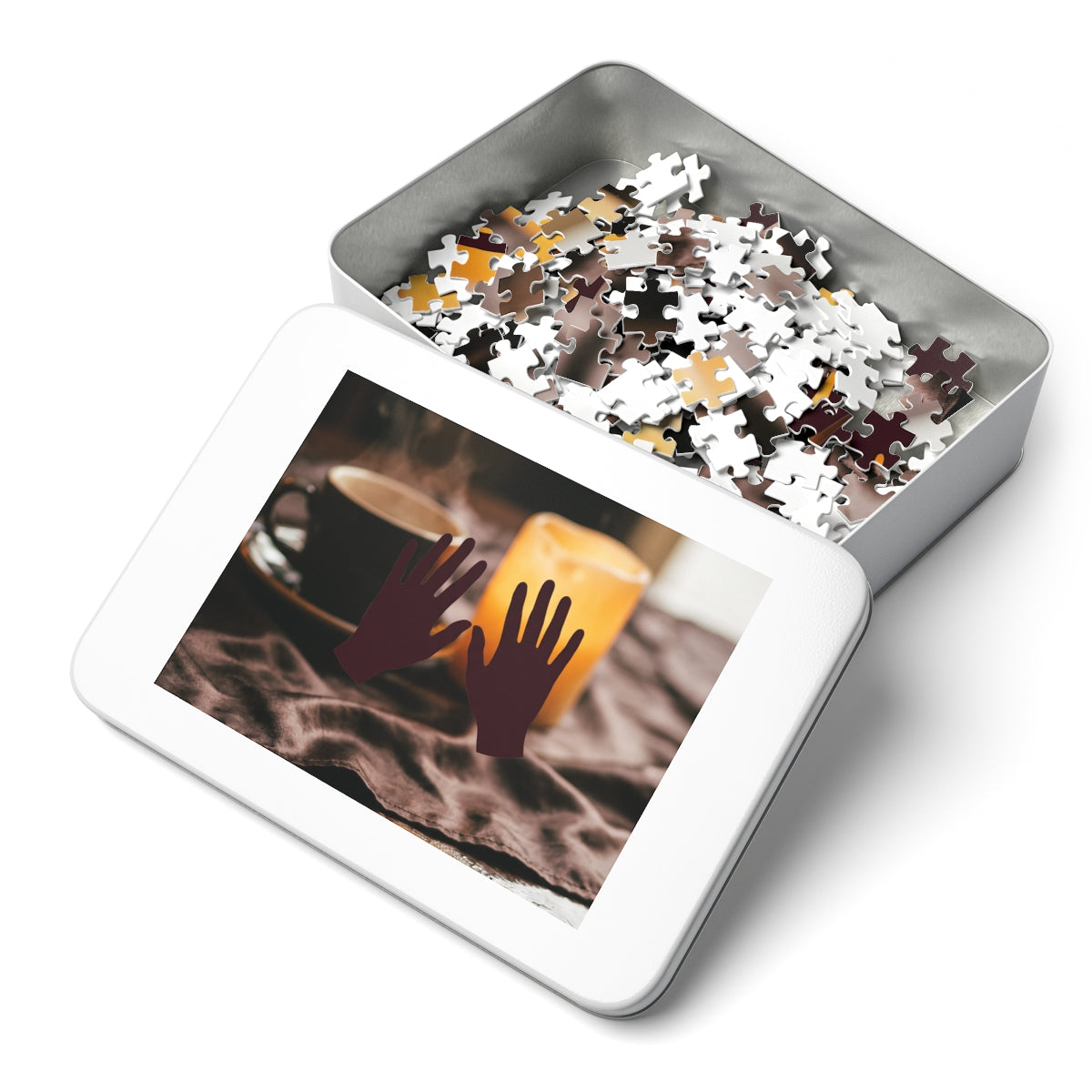 Jigsaw Puzzle with Tin - Coffee Solace Dark Academia... |...