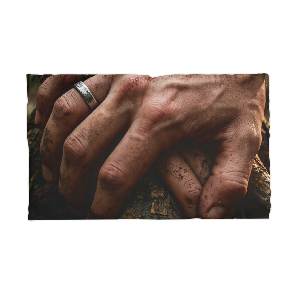 Microfiber Pillowcase with Rooted Forest Hands Art