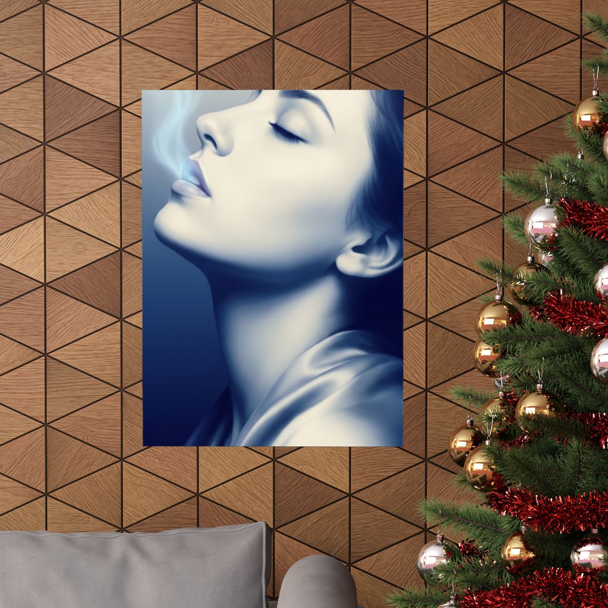 Matte Vertical Poster - Ethereal Blue Somnium Portrait (8×10...