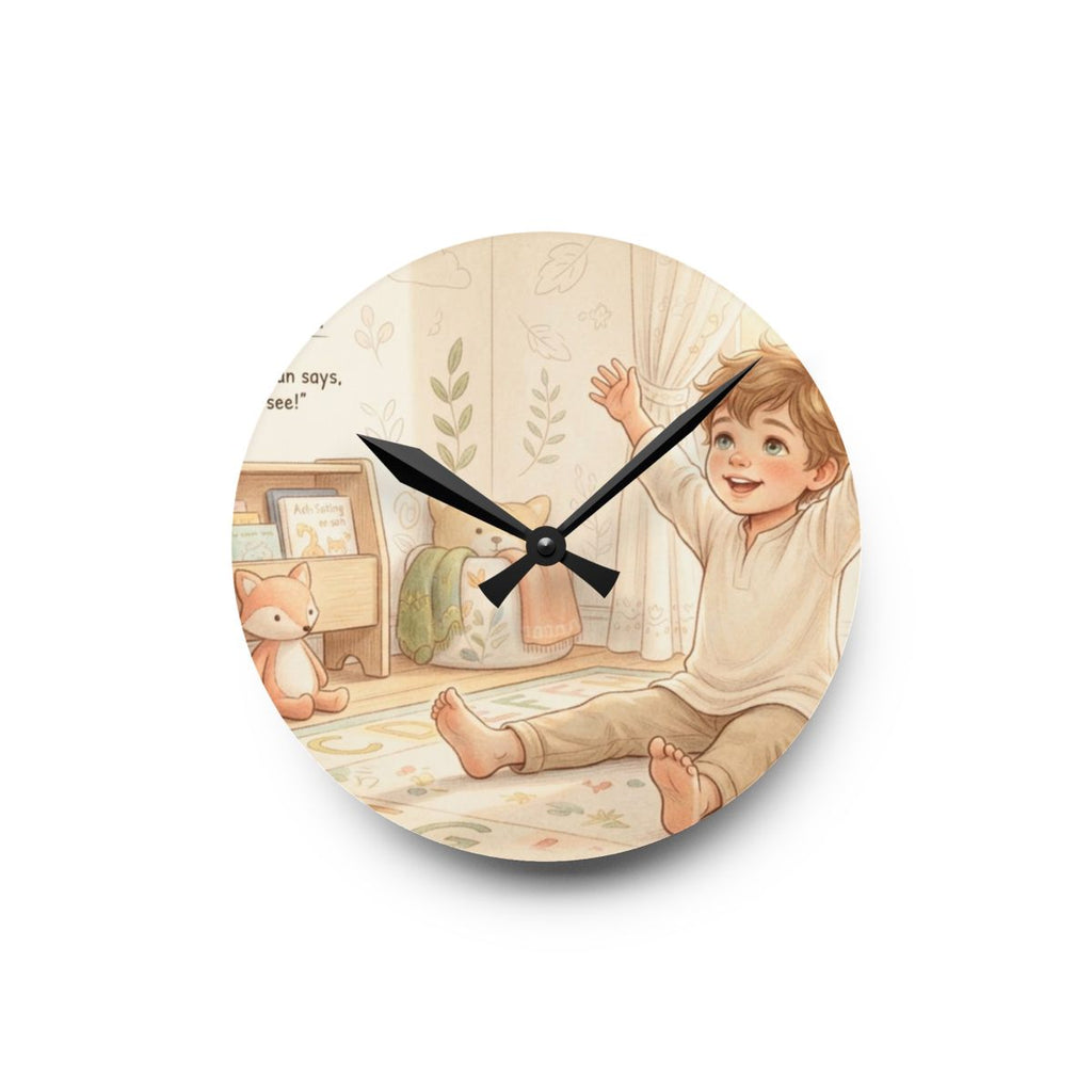 Acrylic Wall Clock - Playroom Time | Echovira Gallery