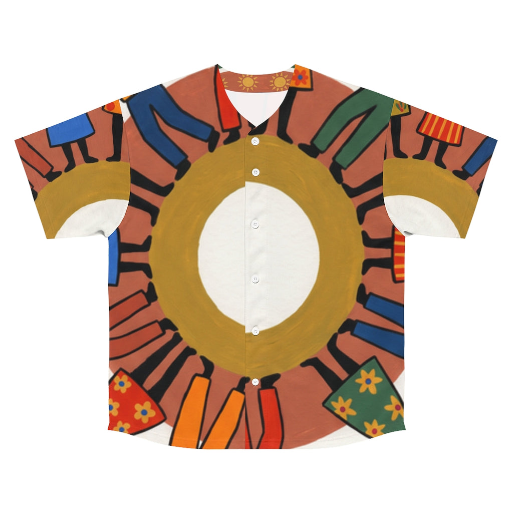 Men's Baseball Jersey - Unity Mandala Art | Echovira Gallery