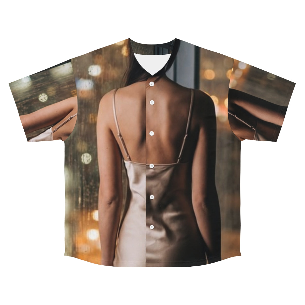 Men's Baseball Jersey - Rainscape Shimmer | Echovira Gallery