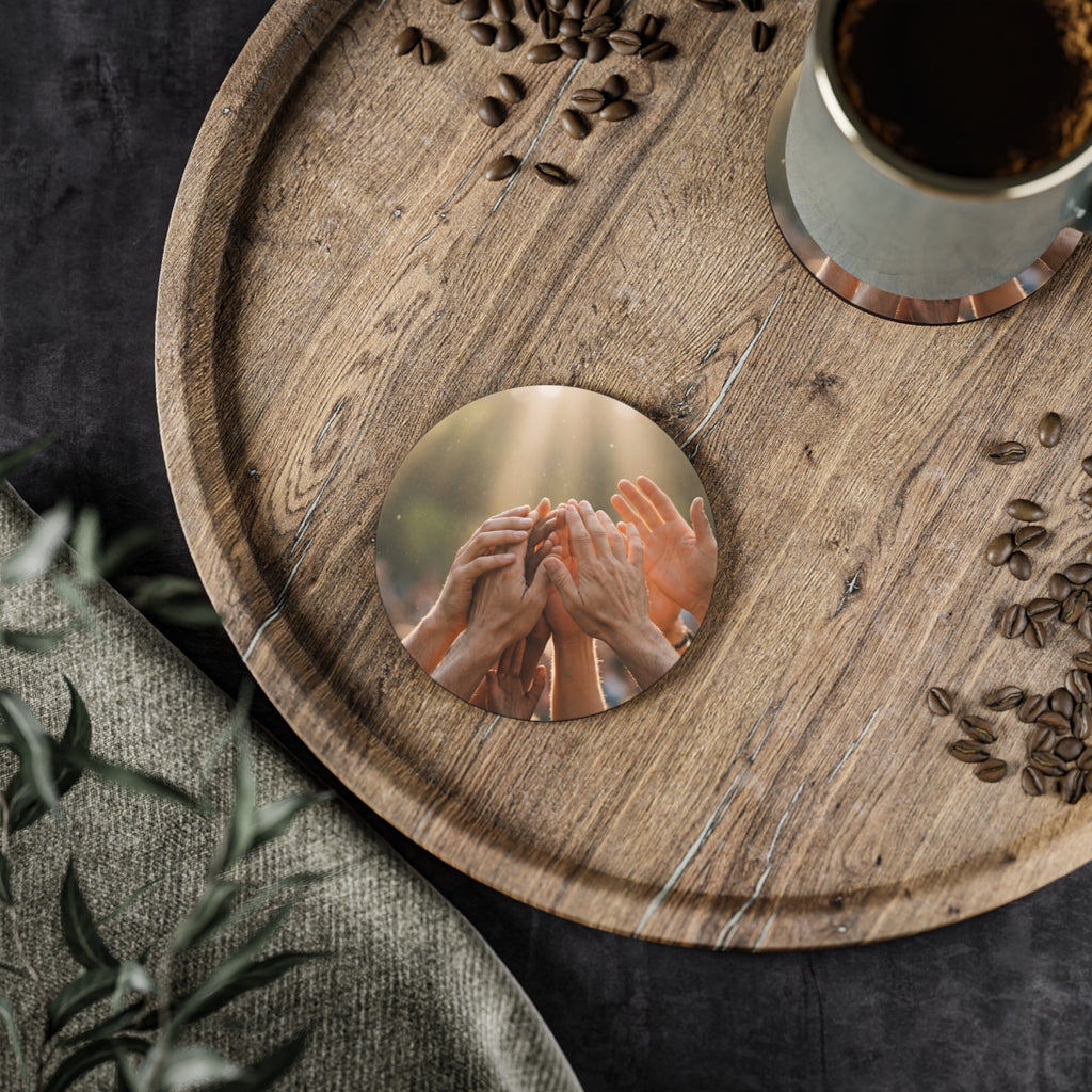 Coasters - Golden Rays of Unity Wall Art (1 & 4 pcs) |...