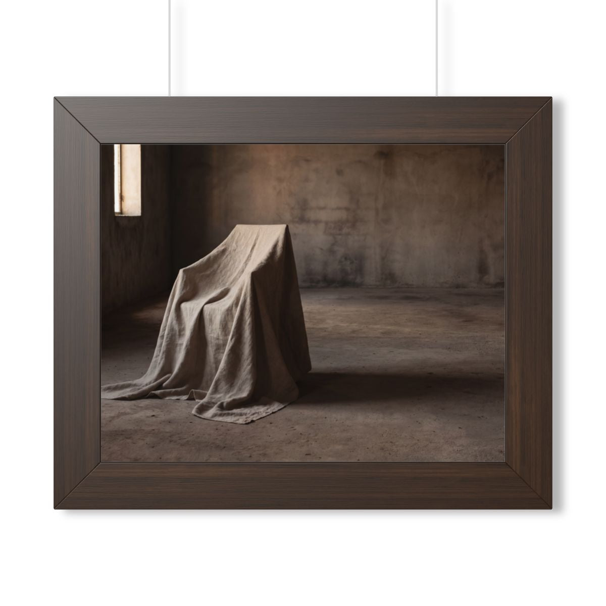 Framed Horizontal Poster - Draped Silence Still Life Art......