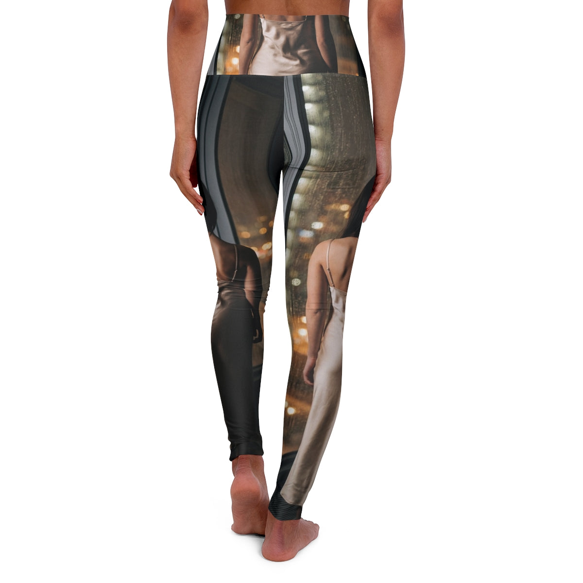 High Waisted Yoga Leggings - Rainscape | Echovira Gallery