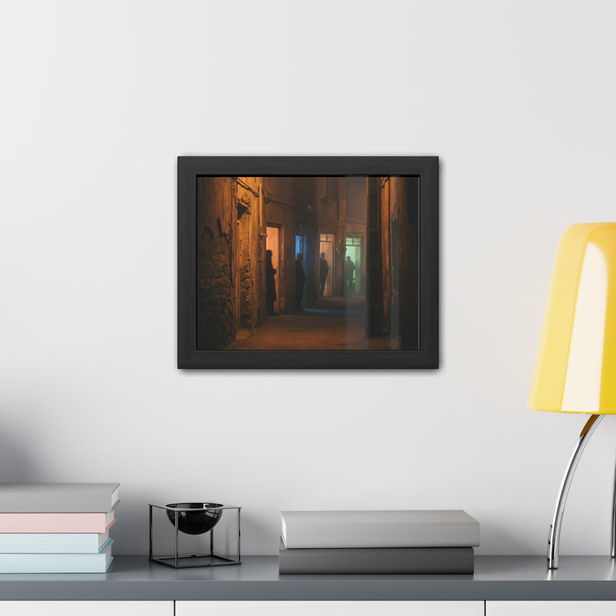 Framed Posters - Shadowed Alleyway Mystery Art Print —... |...