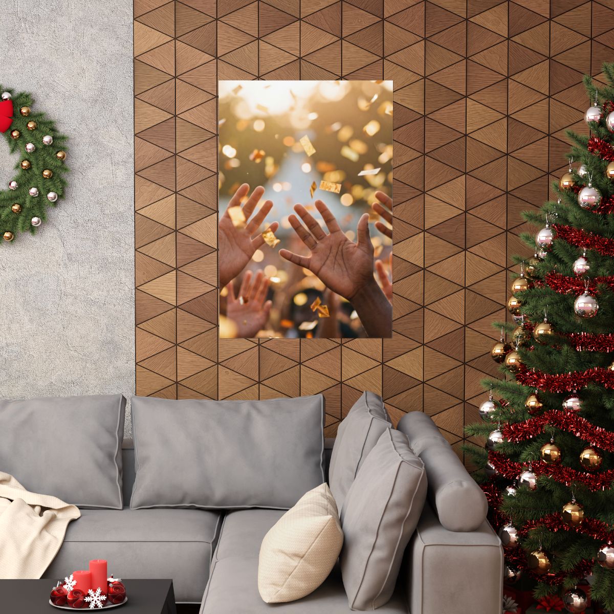 Matte Vertical Posters - Golden Festival Celebration Art......