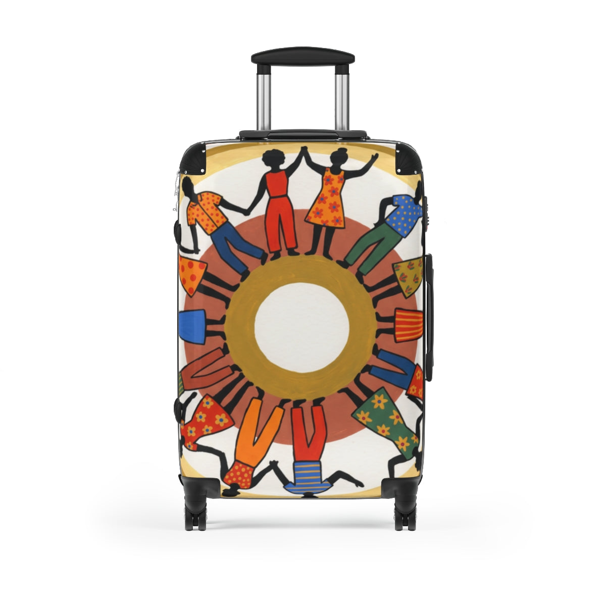 Luggage Suitcase - Unity Mandala Folk Art | Echovira Gallery