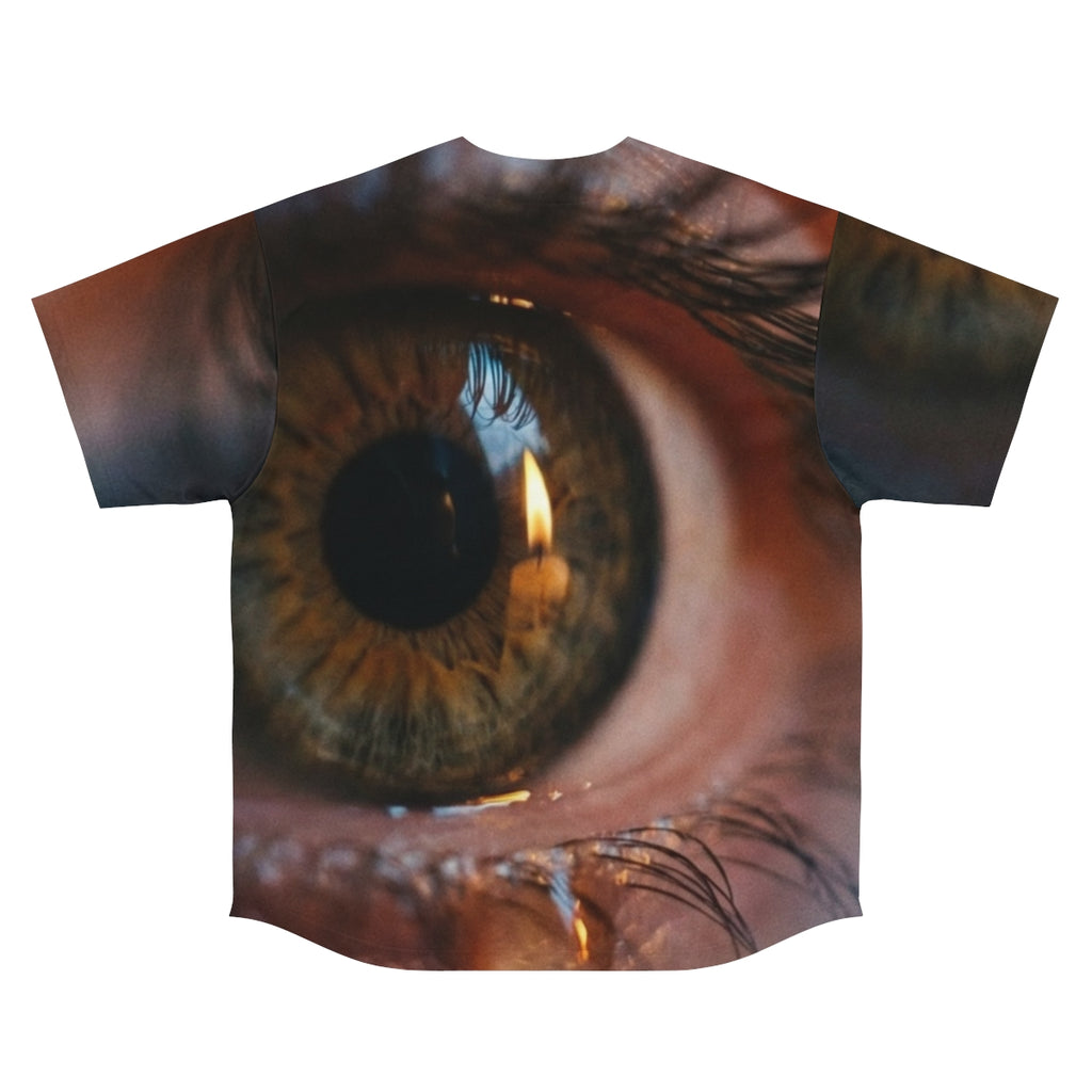 Men's Baseball Jersey - Amber Iris Reflection Fine Art Print...