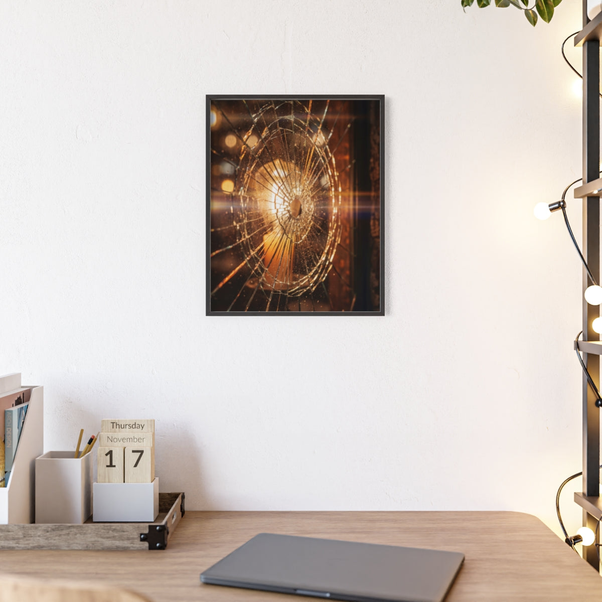 Wood Framed Poster - Cinematic Fracture