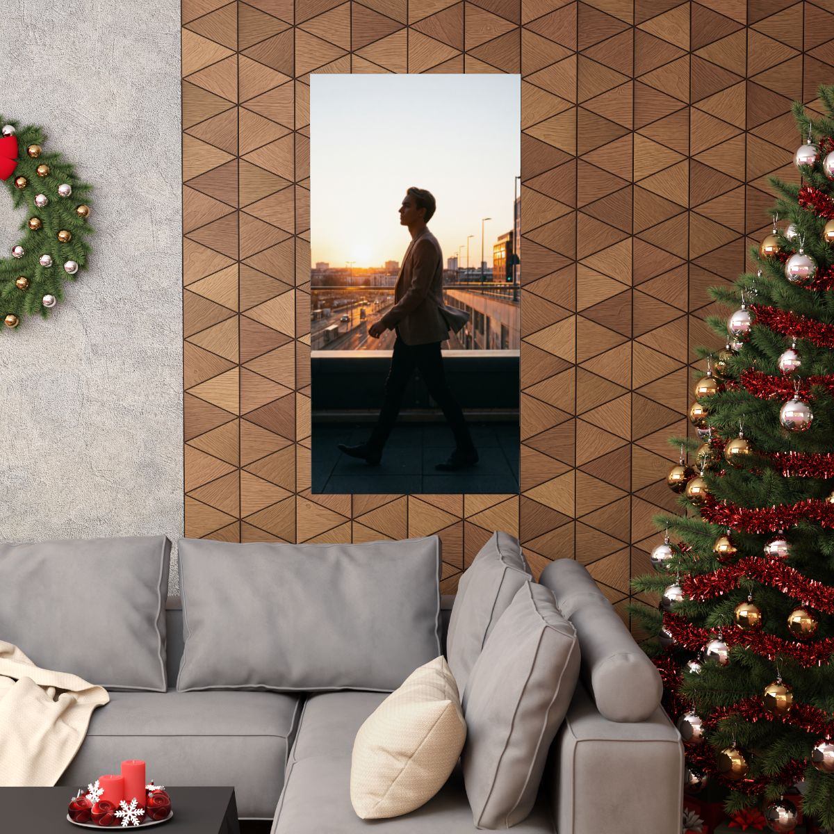 Matte Vertical Poster - Golden Hour Walk (8×10 & 36×54) |...