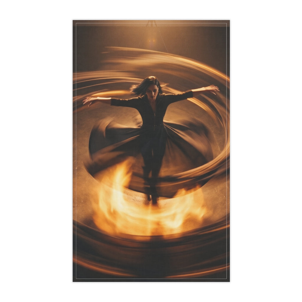 Tea Towel - Fire Dance Kitchen Cloth | Echovira Gallery