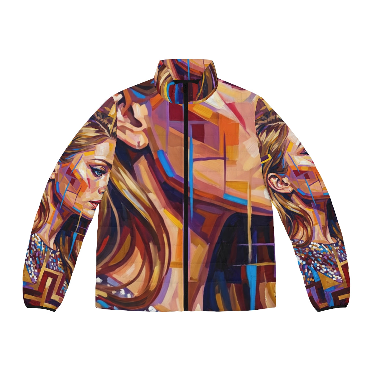 Men's Puffer Jacket - Shattered Elegance | Echovira Gallery