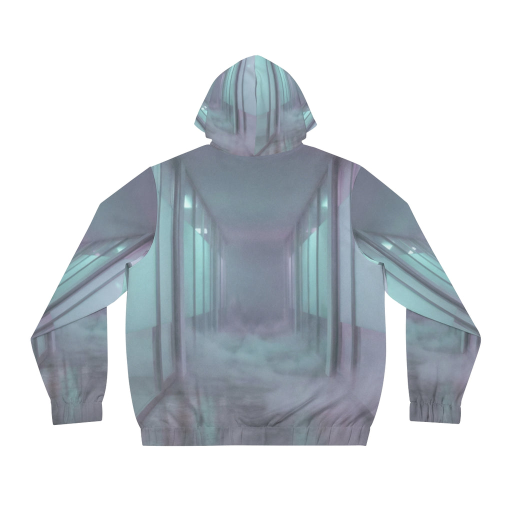 Men's Full-Zip Hoodie - Liminal Corridor Fog Art Print |...