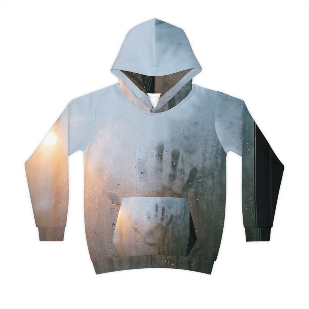 Children's Hoodie with Rainy Window Art