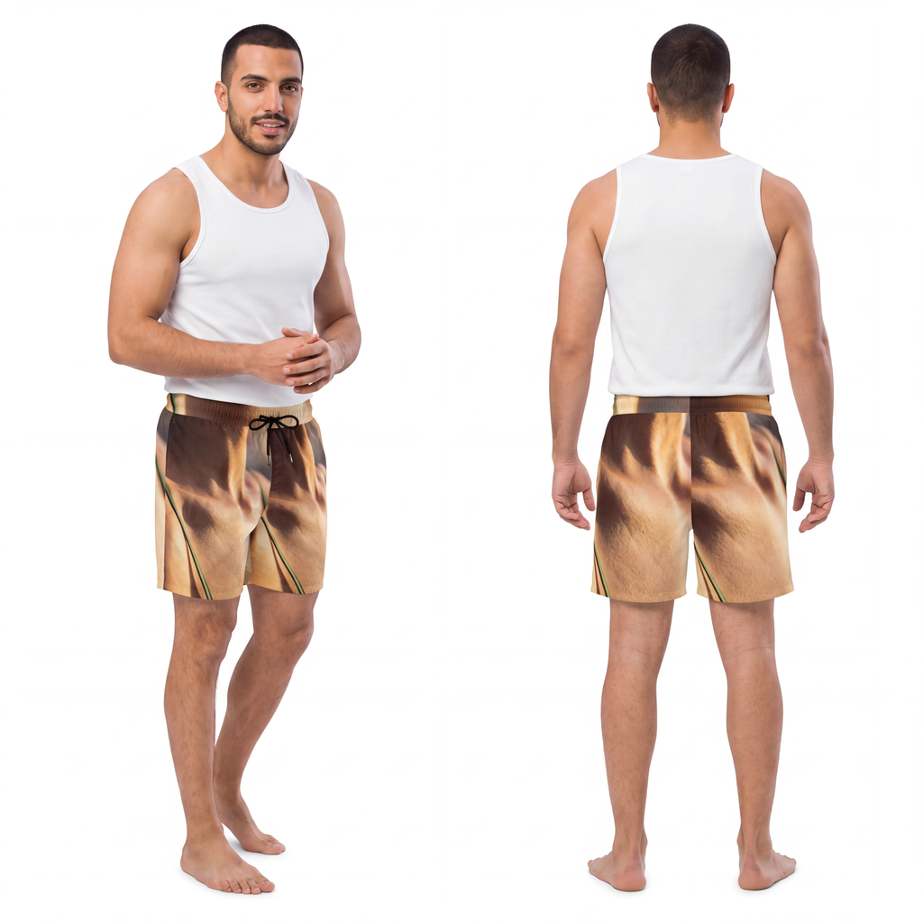 Men's Mid-Length Swim Shorts - Golden Hour Swim Shorts... |...