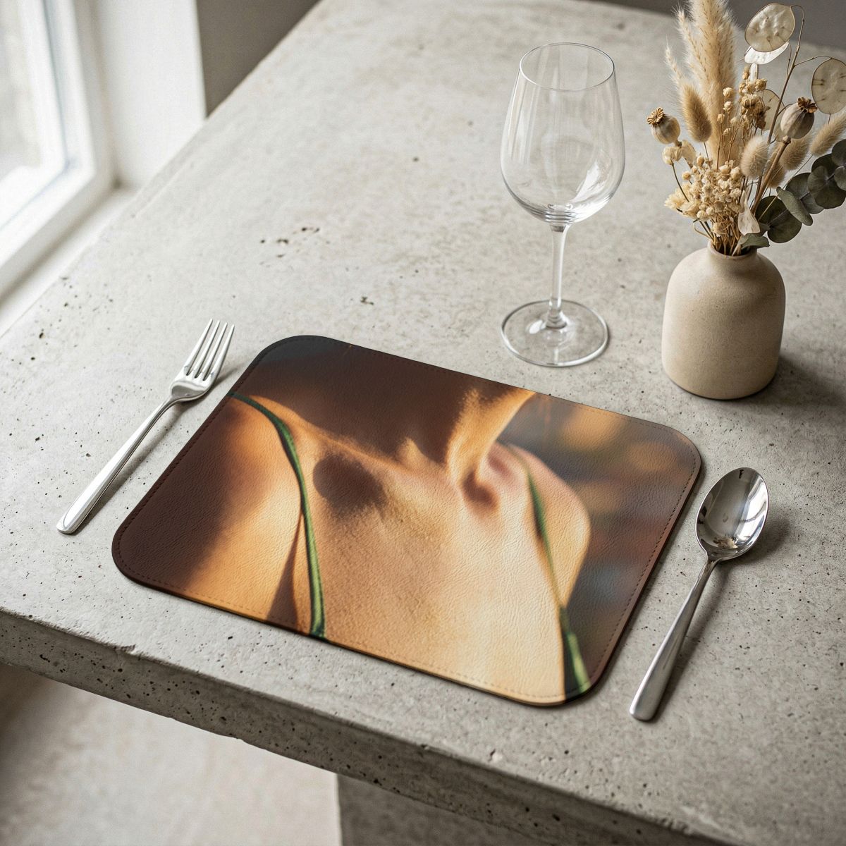 Leather Placemat - Emerald Glow Dining