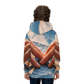 Children's Hoodie with Blueprint Art