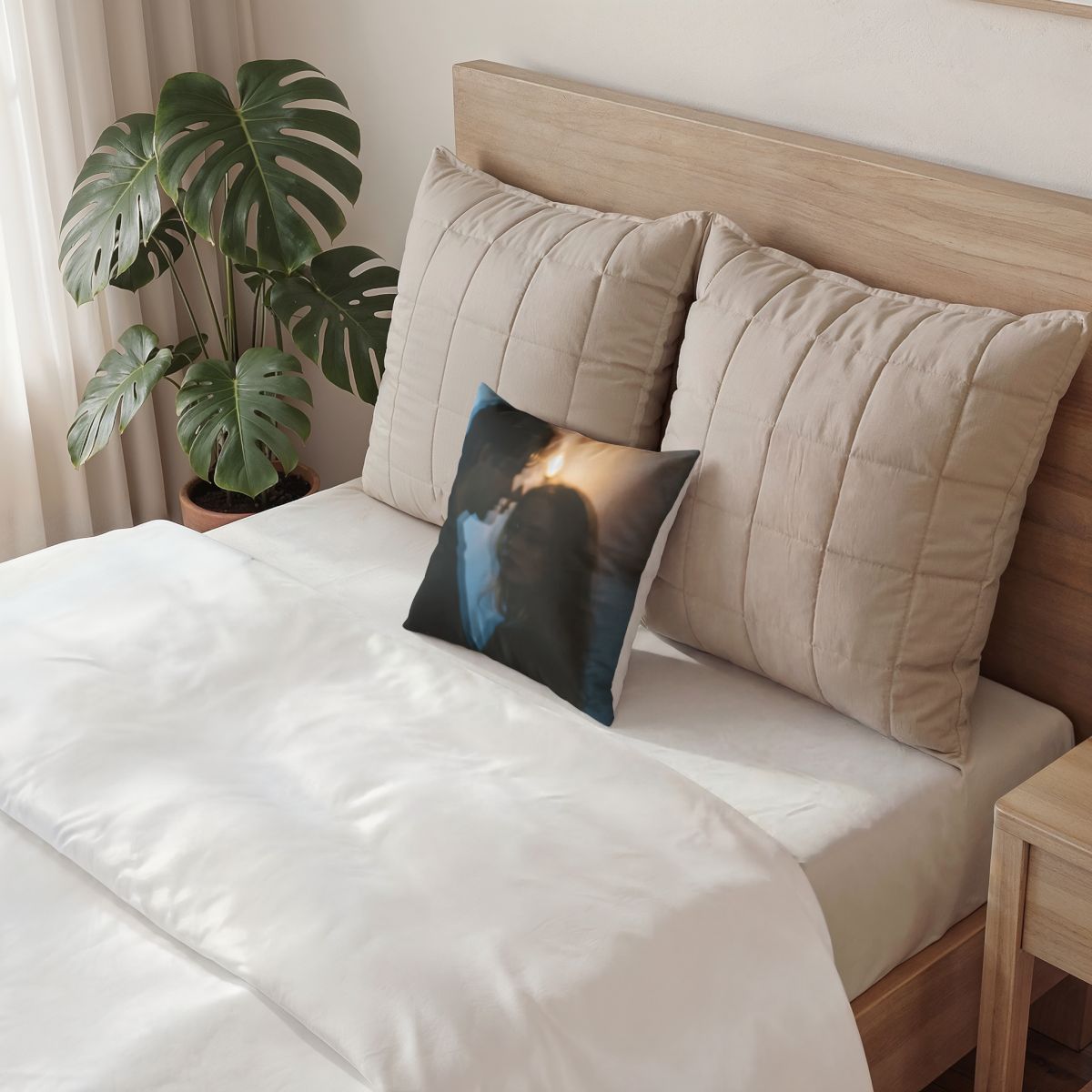 Midnight Reflection Velvet Pillow - Cozy Luxury Cushion |...