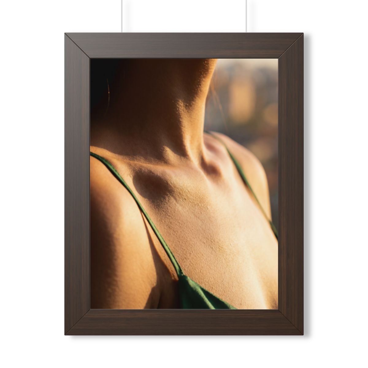Framed Vertical Poster - Golden Hour Glow - Minimalist... |...