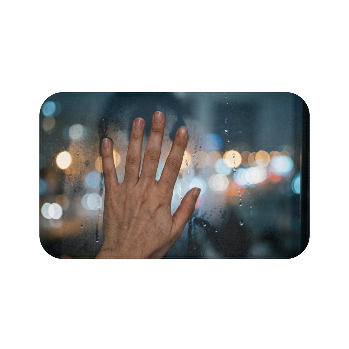 Rainy City Window Bath Mat