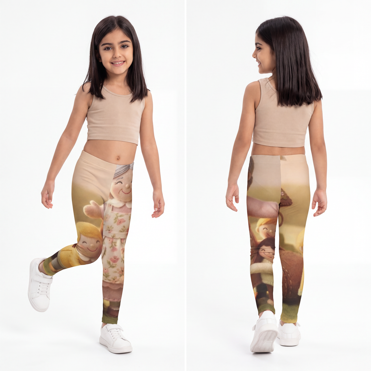 Kids Leggings - Home Sweet Home Felt Art | Echovira Gallery