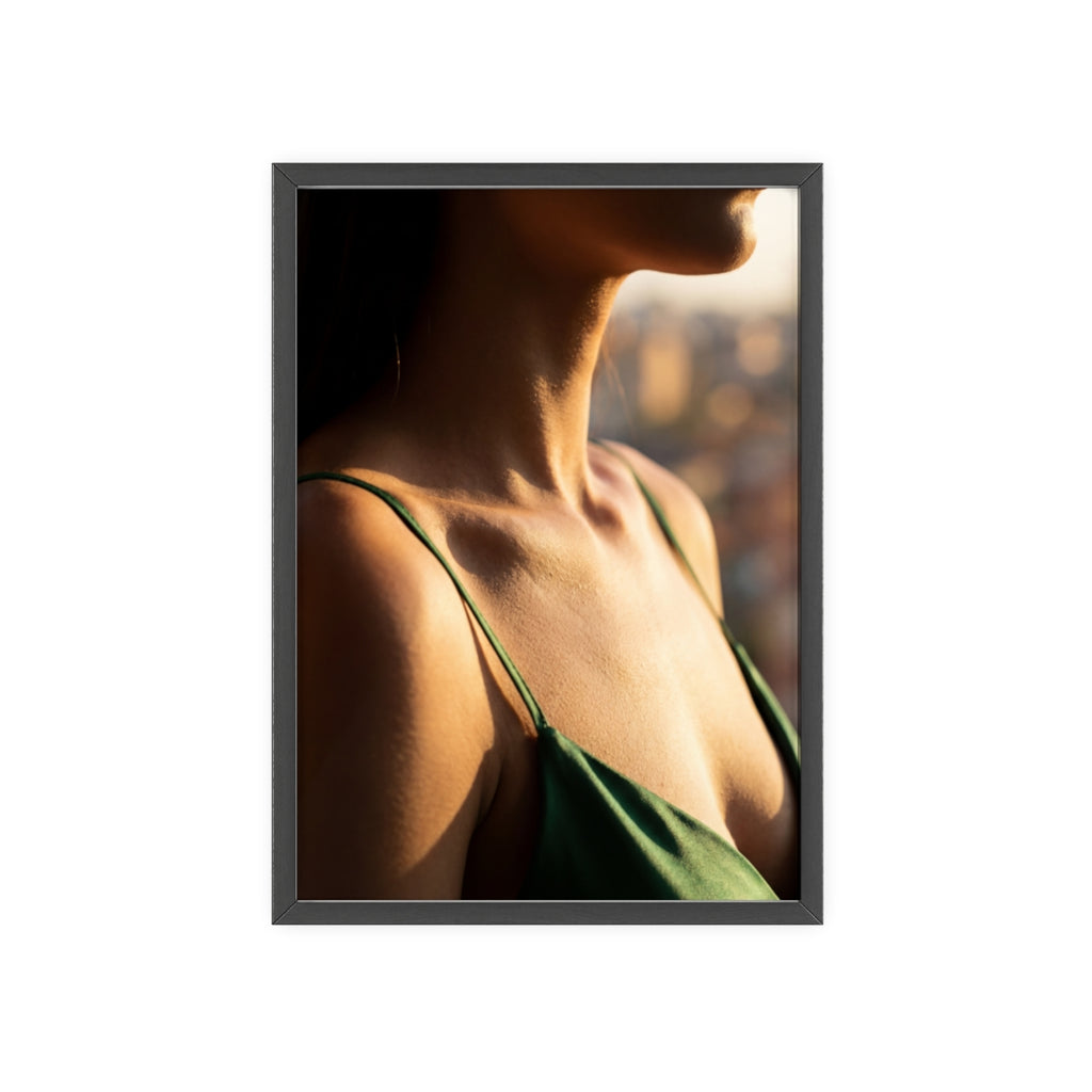 Poster with Wooden Frame - Sunlit Portrait