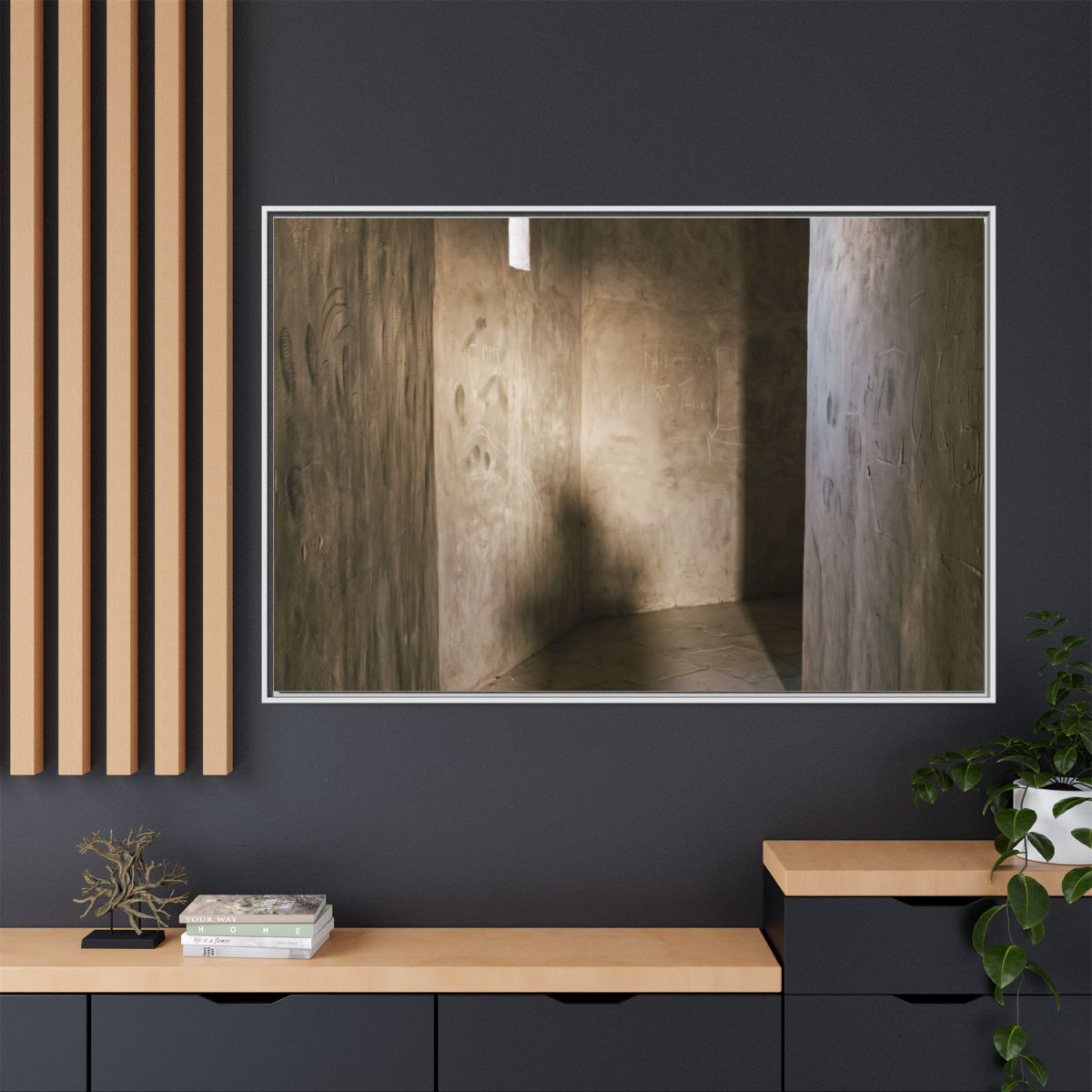 Matte Canvas, Framed - Shadows of the Citadel moody... |...