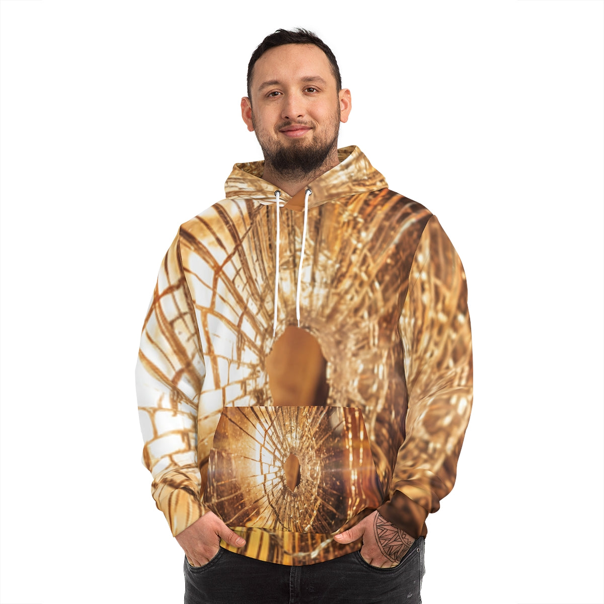 Fashion Hoodie - Shattered Light Cinematic Glass Art |...