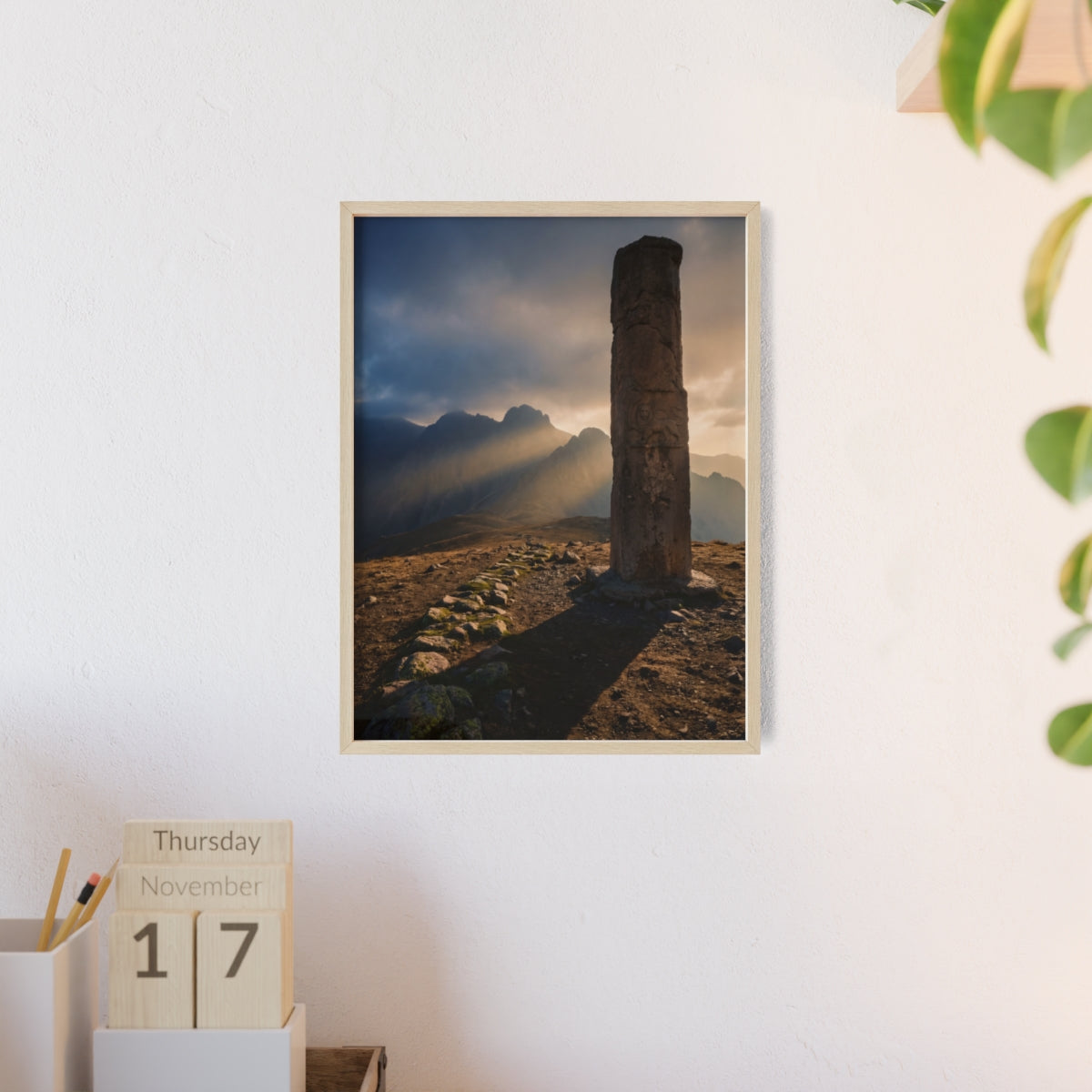 Wooden Frame Poster - Majestic Peak