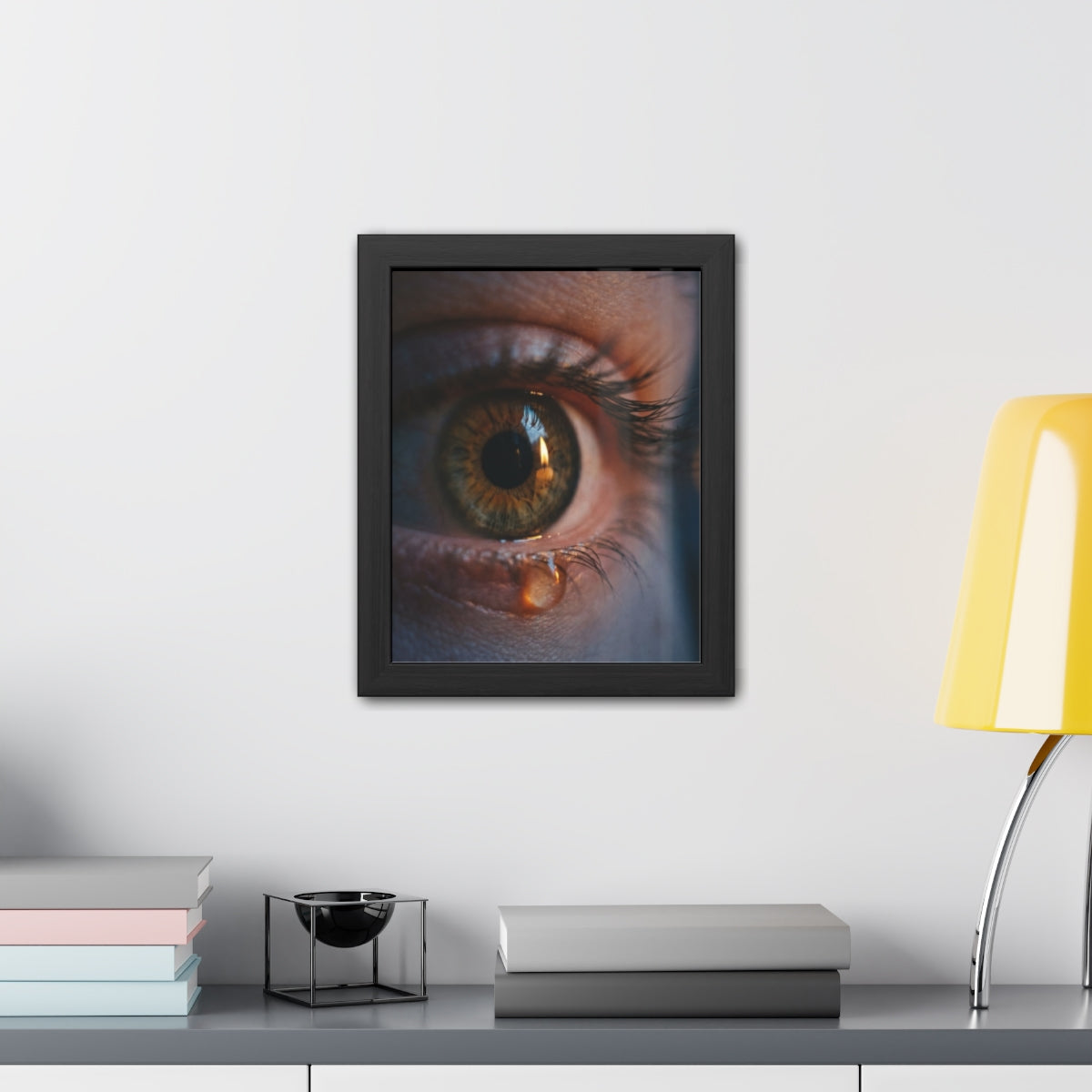 Framed Posters - Amber Iris Reflection Fine Art Print —... |...
