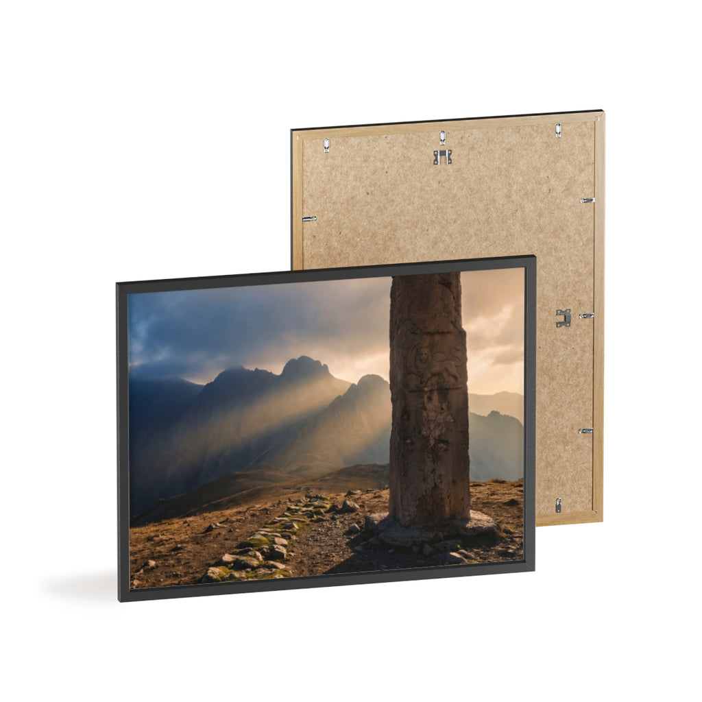 Wooden Framed Poster - Mystic Peak