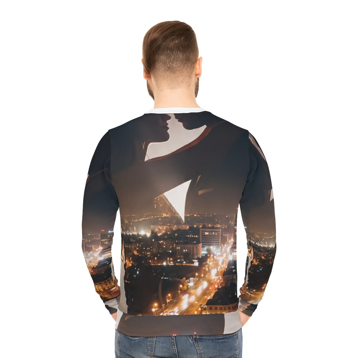 Men's Lightweight Sweatshirt - City Twilight | Echovira...