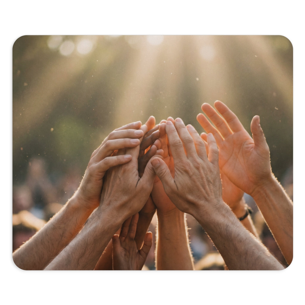 Mouse Pad - Golden Rays of Unity Wall Art | Echovira Gallery