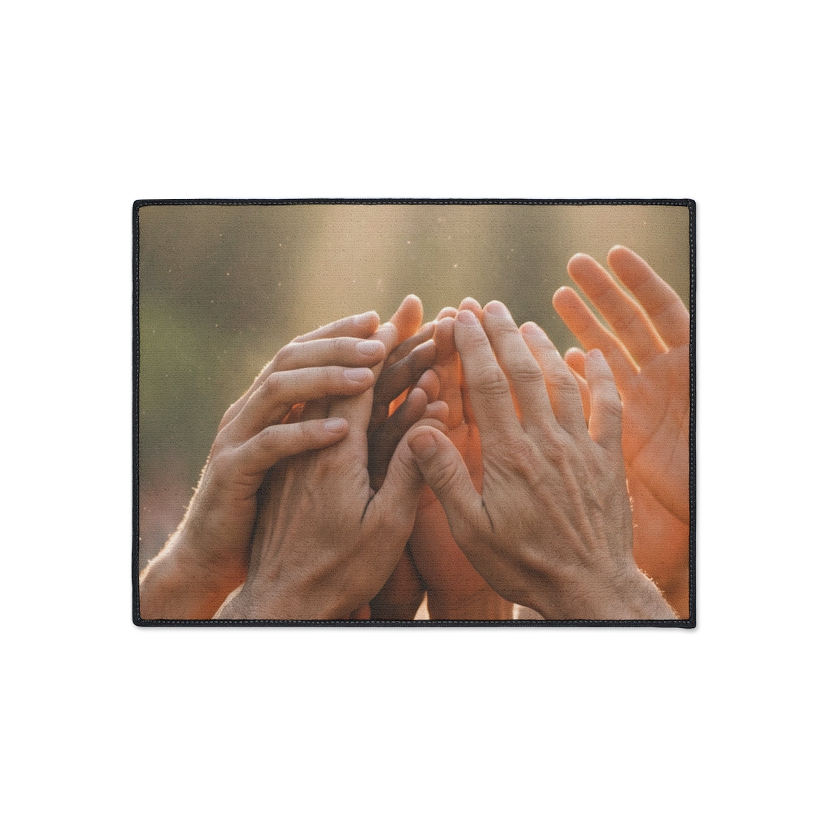 Heavy Duty Floor Mat - Golden Rays of Unity Wall Art |...