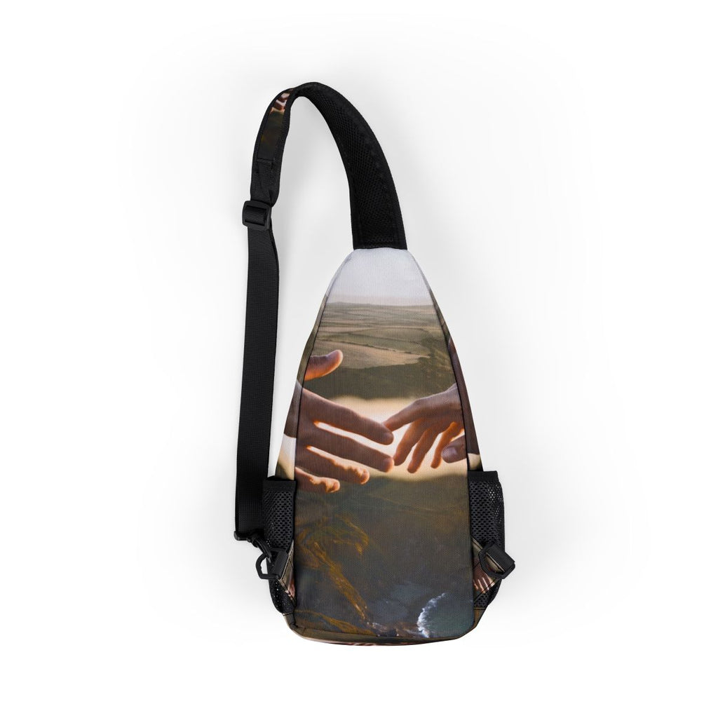 Chest Bag - The Infinite Touch | Ethereal Coastal Art |...