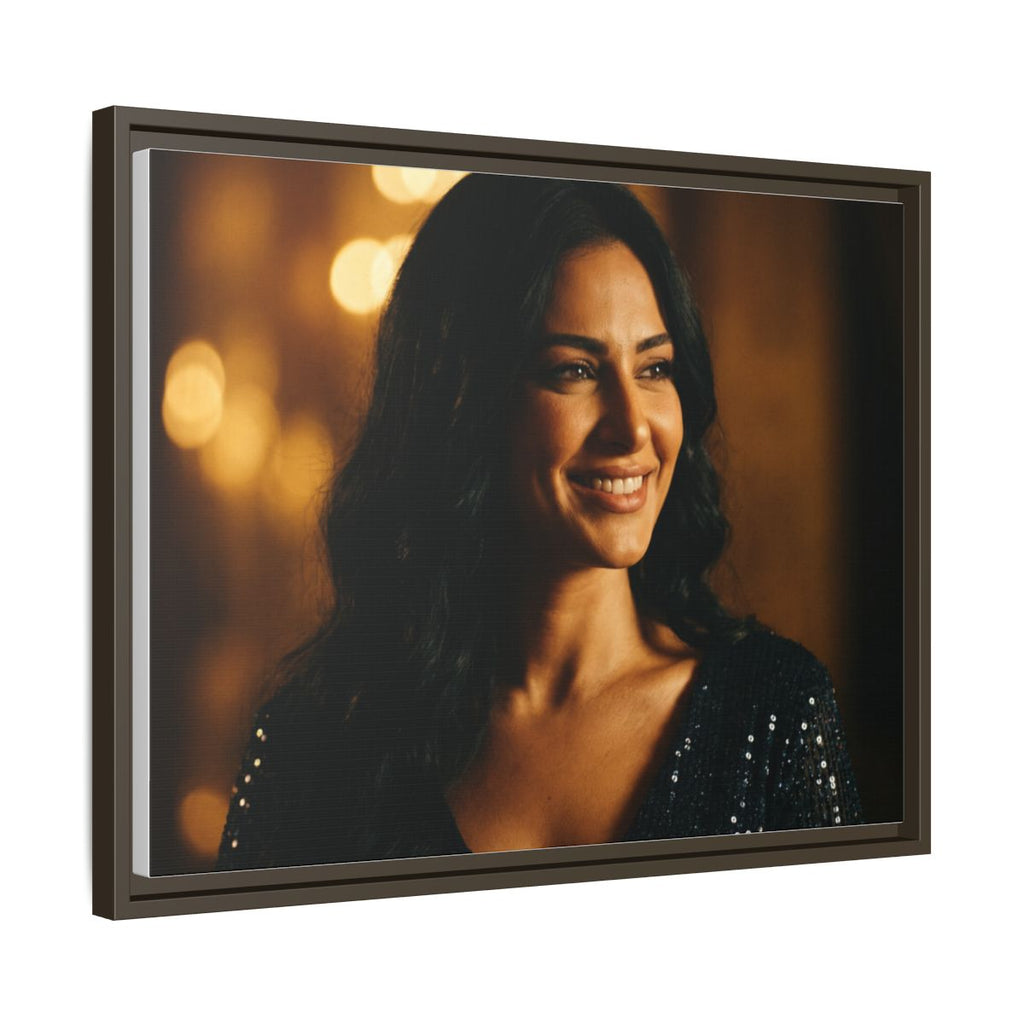 Framed Canvas Art - Golden Glamour — Espresso / 1.25"