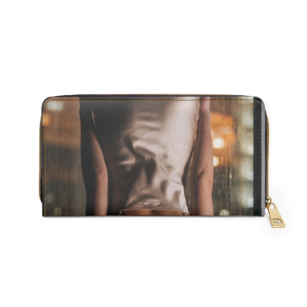 Zipper Wallet - Rainy City Lights Glow | Echovira Gallery