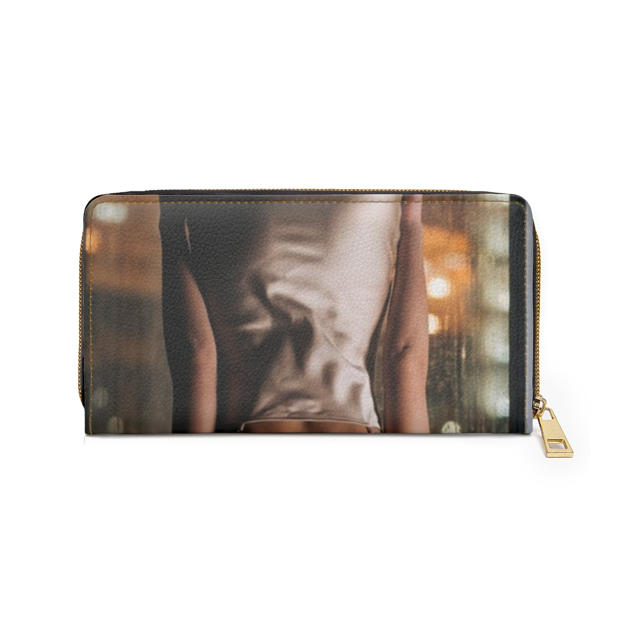 Zipper Wallet - Rainy City Lights Glow | Echovira Gallery