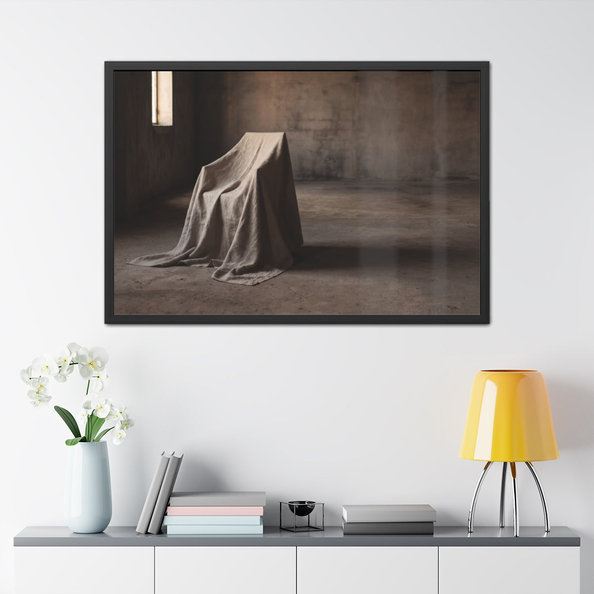 Framed Posters - The Covered Chair Moody Fine Art... |...
