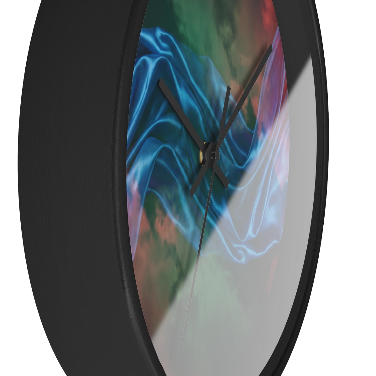 Wall Clock - Celestial Silk Waves Cloudscape Art | Echovira...