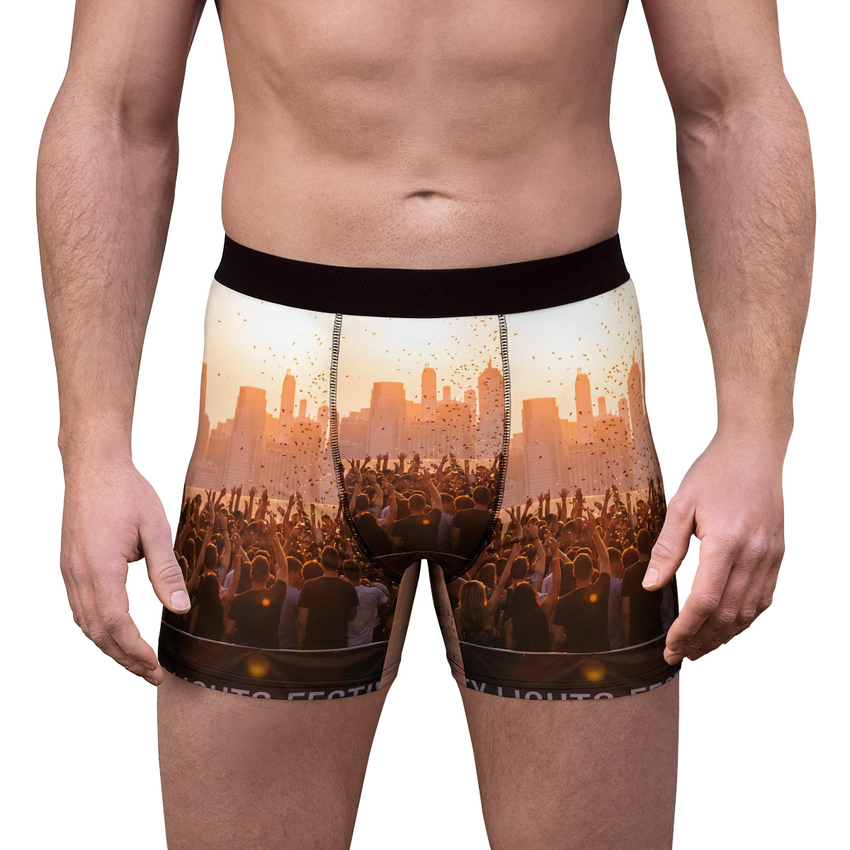Men's Boxer Briefs - City Lights Festival | Echovira Gallery
