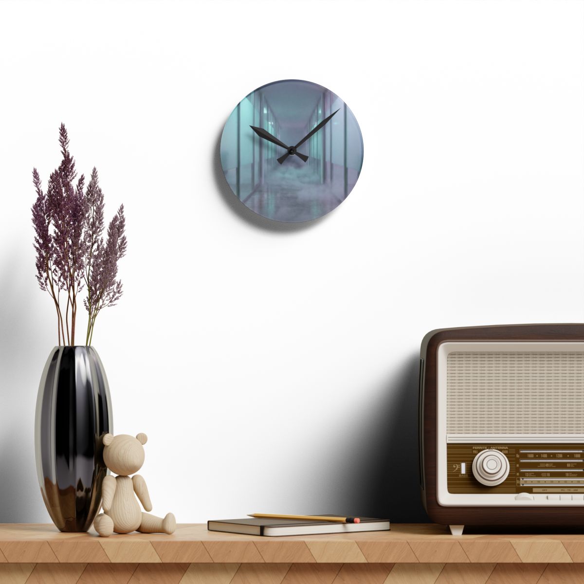 Acrylic Wall Clock - Liminal Dreamscape | Echovira Gallery